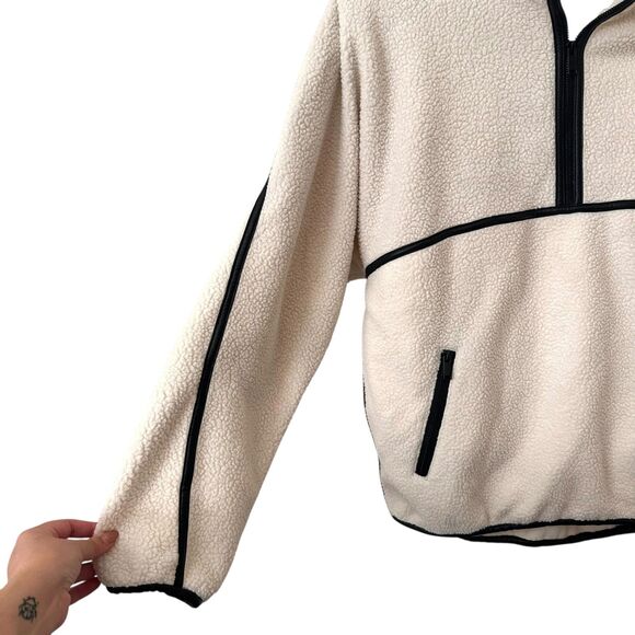 LAMARQUE Helsa Half Zip Fleece Pullover Ivory X-Small - Picture 5 of 6